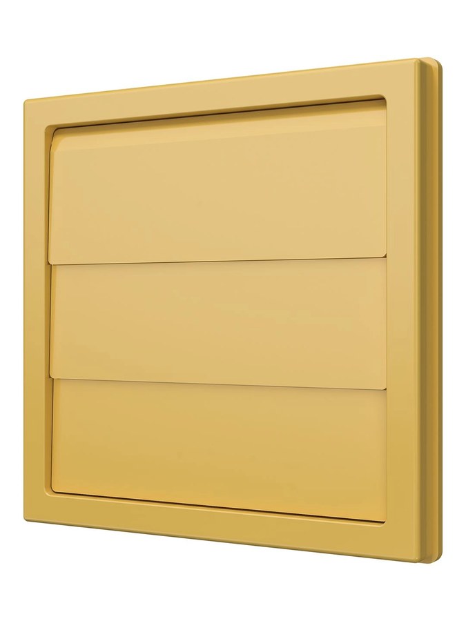 Выход стенной КФ фланец D125 жалюзи 150x150 ASA бежевый ERA