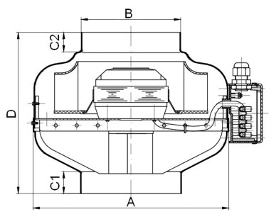 Вентилятор канальный круглый Supervent CL 100 M